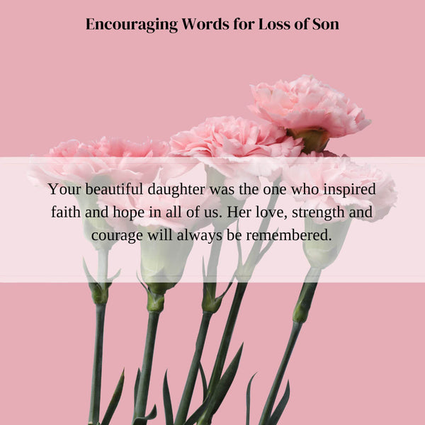 words for son death, loss of a daughter, the loss of a daughter