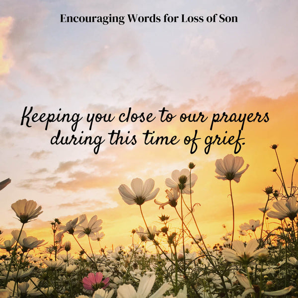 loss of a son message picture, words for son death
