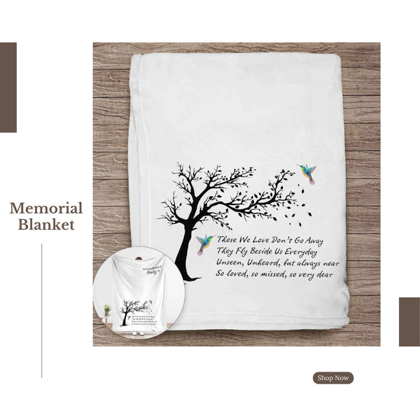 personalized memorial blankets, memorial blanket