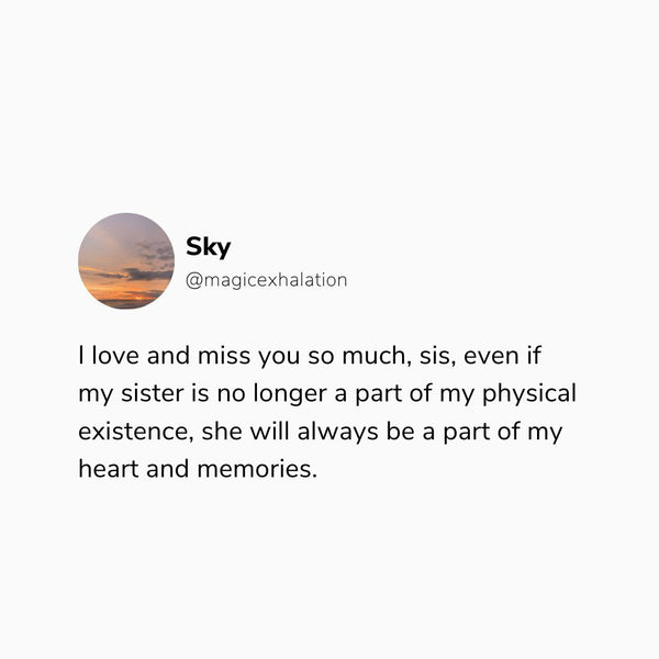 missing my sister poems