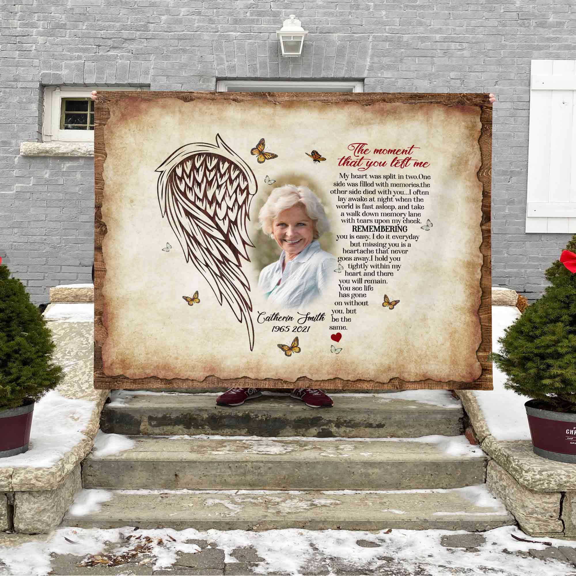 in loving memory picture blanket