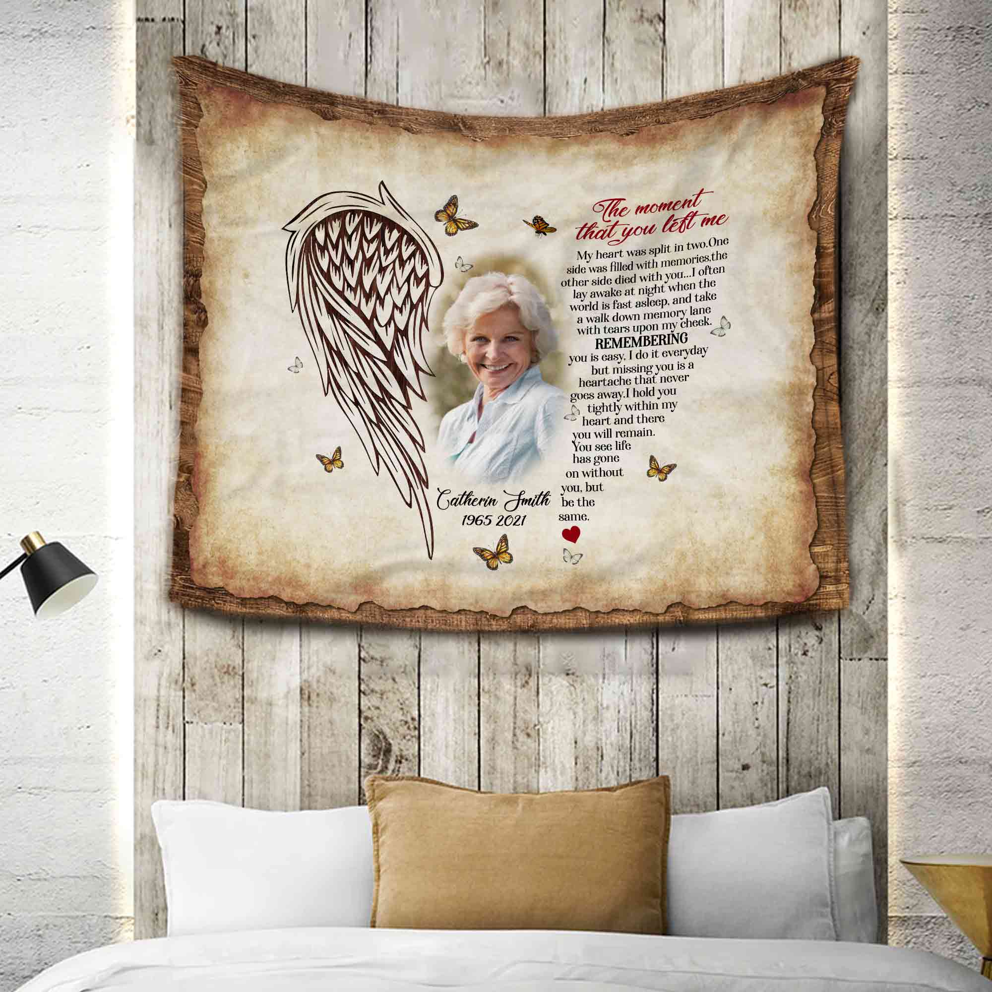 soft picture throw blanket in loving memory