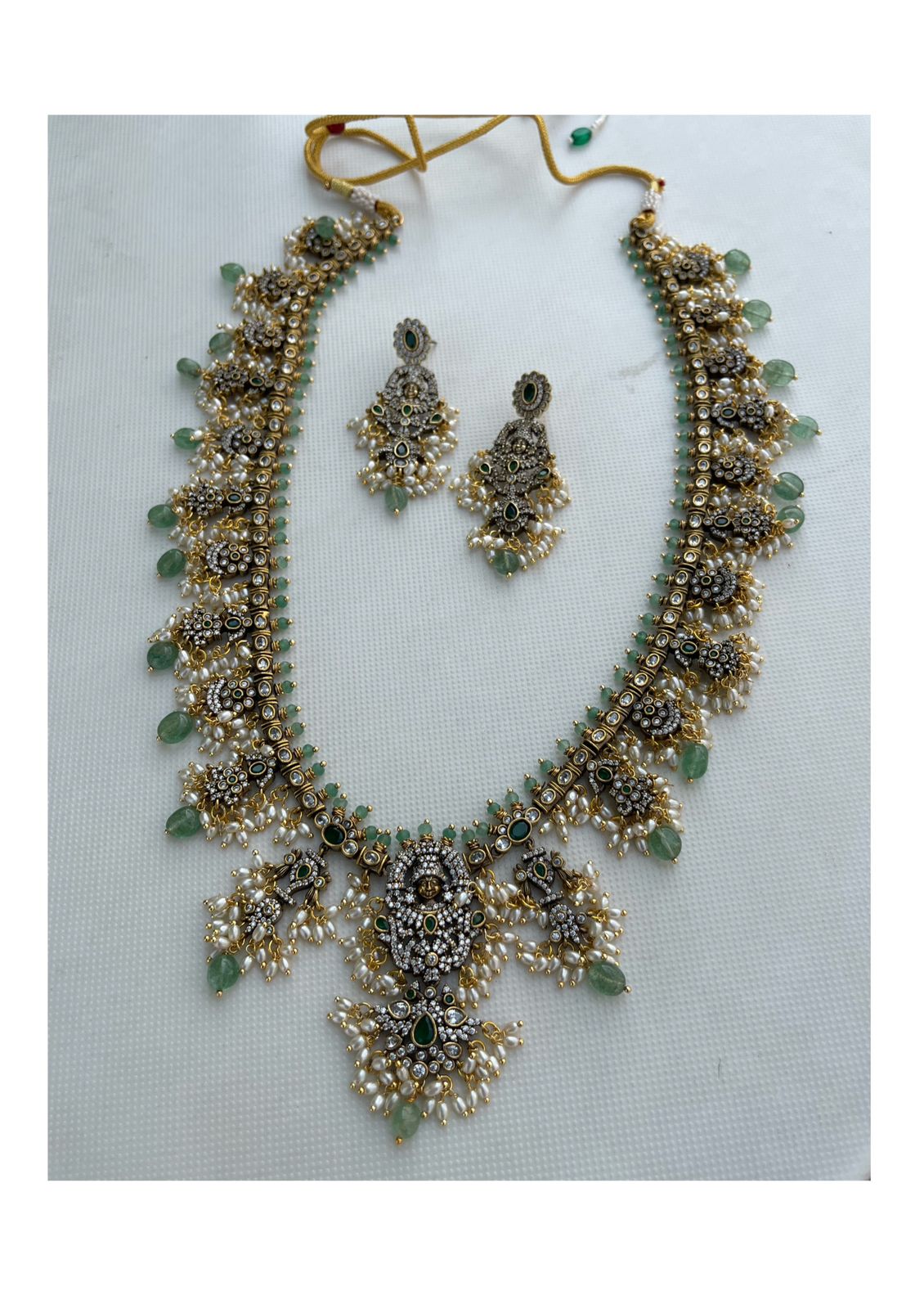 Lord balaji long victorian guttapusalu necklace ( lord venkateshwar sw ...