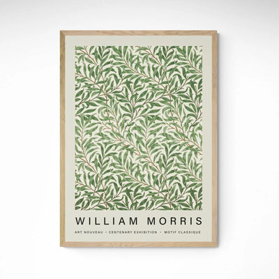 William Morris Art Canvas Bagtrellis Floral and Bird Pattern 