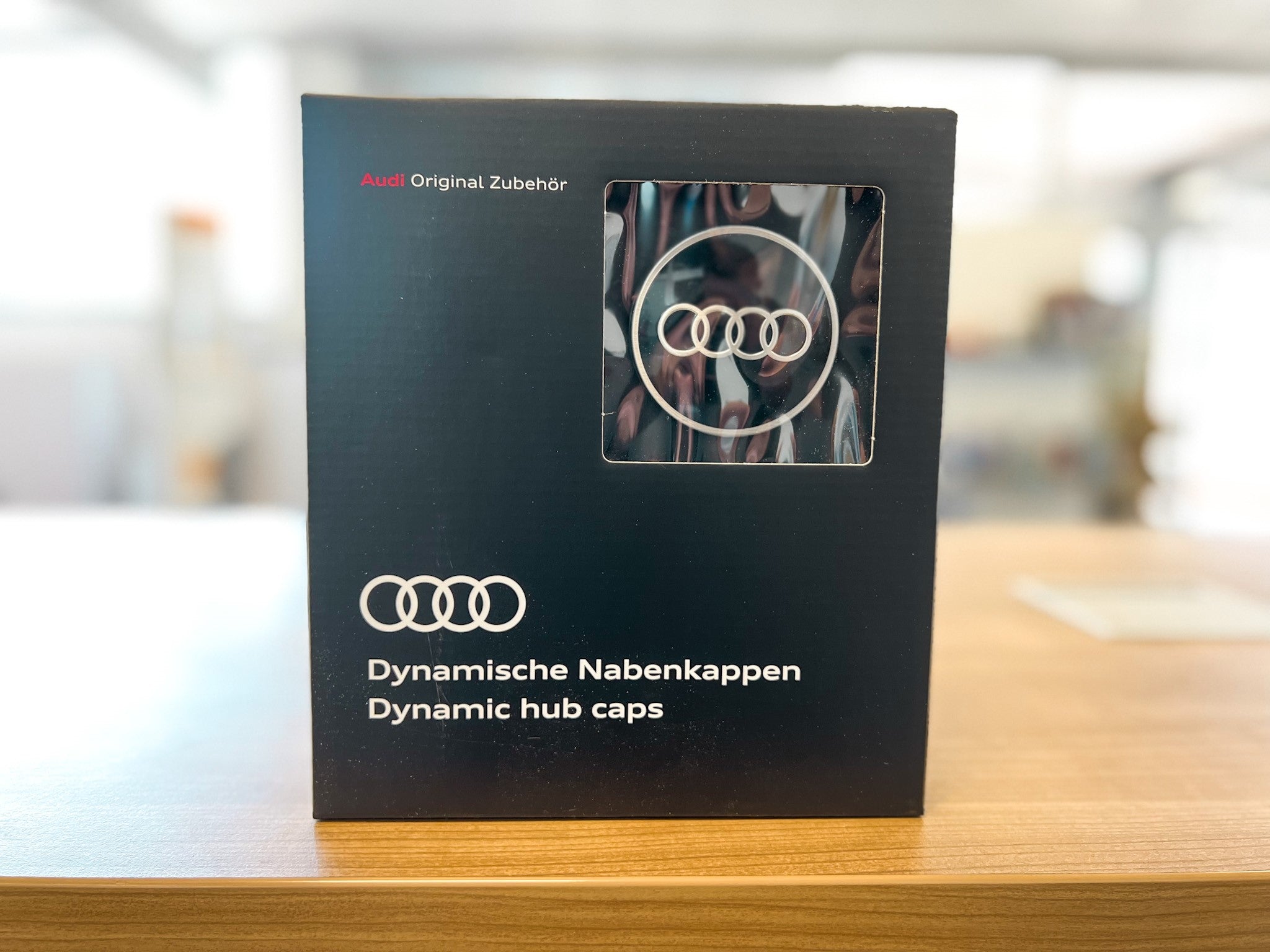 Nabenkappen-Set Audi A3 / TT Original Zubehör Tuning Zierkappe  schwarz/Chrom/Glanz