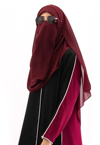 Maroon Hijab & Niqab Set – ABAA