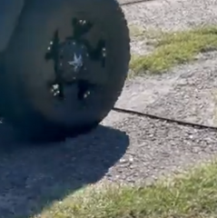 Rugged Driveway Bell Ringer Tubing on Gravel Drive