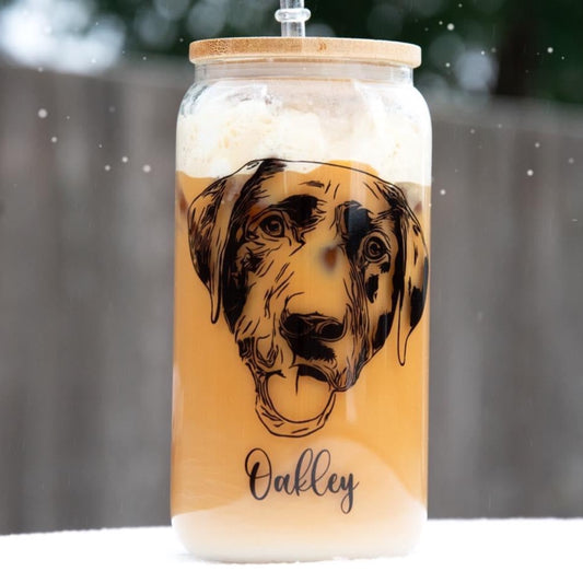 Custom Dog Glass, Beer Can Cup, Cat Beer Can Glass, Sunflower