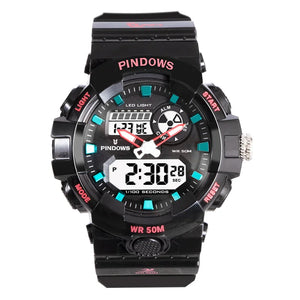 PDS-632-N1 Alarm Clock Waterproof Fashion Design for Students Double Display Digital Watches - MyHandBagsOnline.com