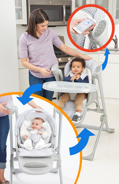 baby swing high chair combo