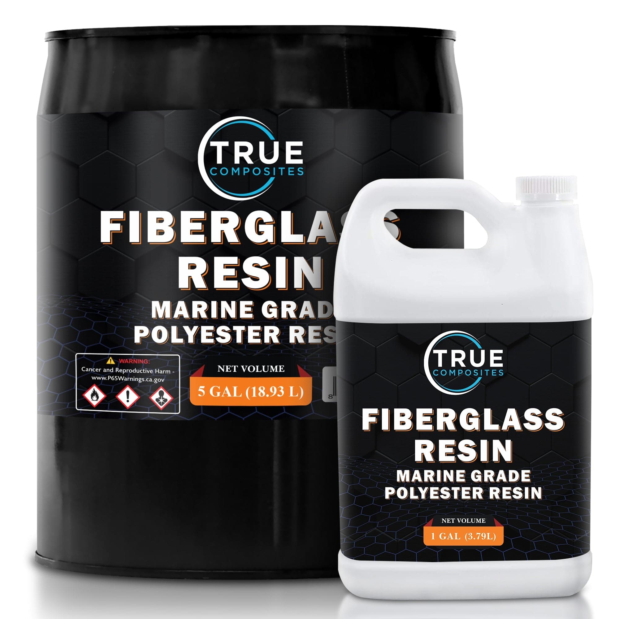 Fiberglass Warehouse Fiberglass Resin - Premium Marine grade Fiberglass  Resin for Laminating, coating and Repair - gallon with 2