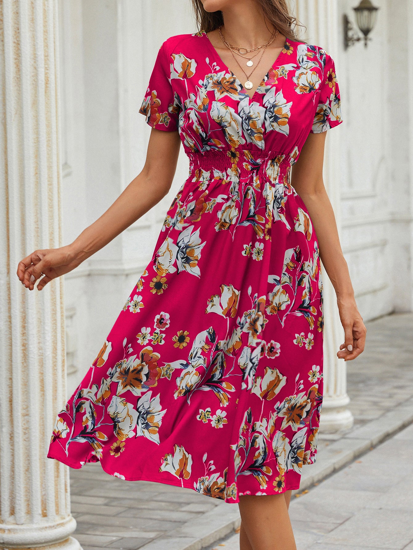 Dynamite Floral Tiered Maxi Dress – InsStreet