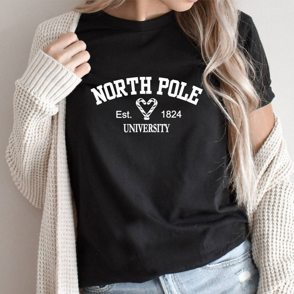 North Pole University Shirt, Funny Christmas TShirt, Christmas Graphic –  Signature T-Shirtz
