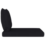 Pallet Sofa Cushions 2 pcs Black Fabric
