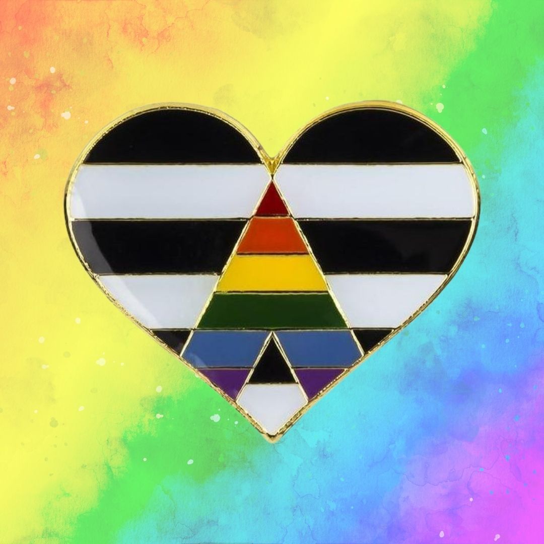 Straight Ally Pride Heart Enamel Pin Queer In The World The Shop