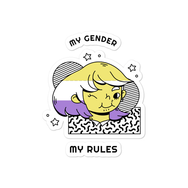 Cinnamon Rolls Not Gender Roles Bubble-Free Stickers – Queer In The World:  The Shop