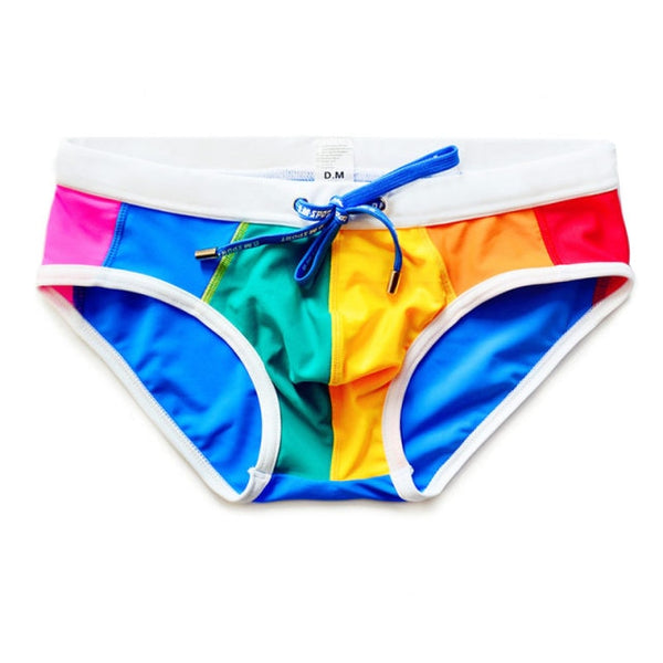 Rainbow Striped Swim Briefs – Queer In The World: The Shop