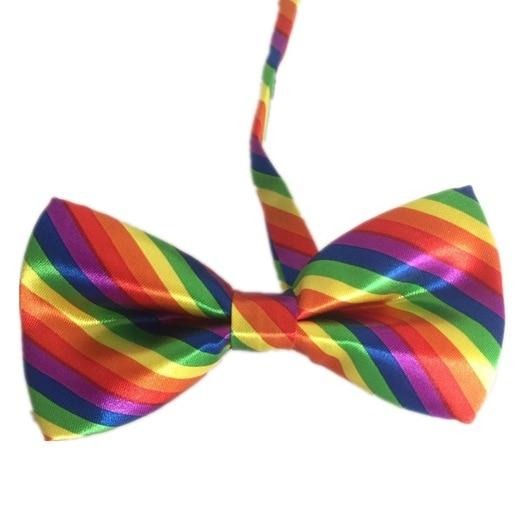 gay pride rainbow bow tie enamel pins