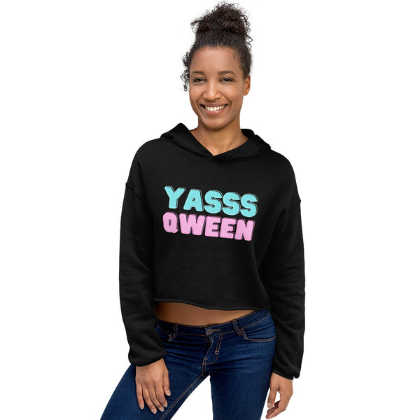 Yasss Queen Crop Hoodie Queer In The World The Shop