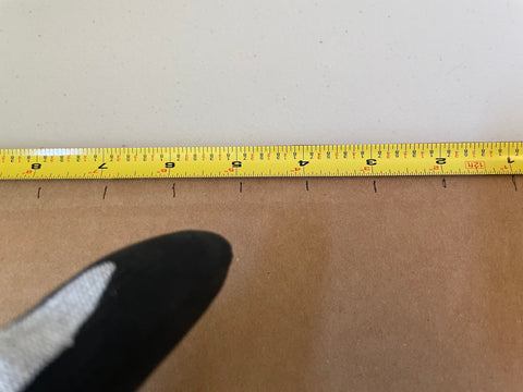 one inch markings on cardboard