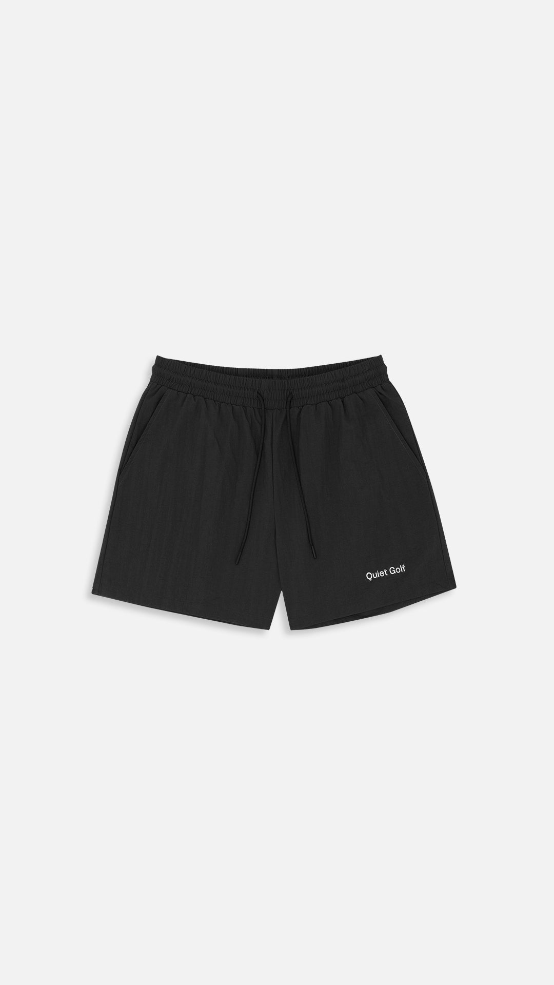 Typeface Nylon Shorts Black – Quiet Golf