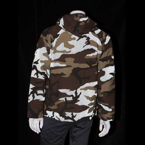 illumiNITE Hooded REVERSIBLE Reflective Mens' Jacket in Camouflage