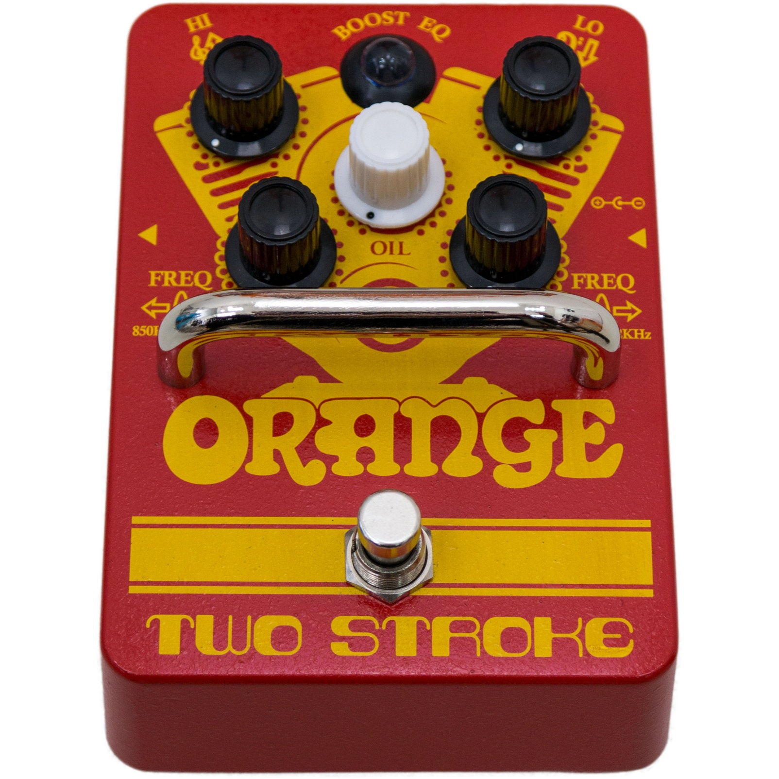 orange two stroke pedal