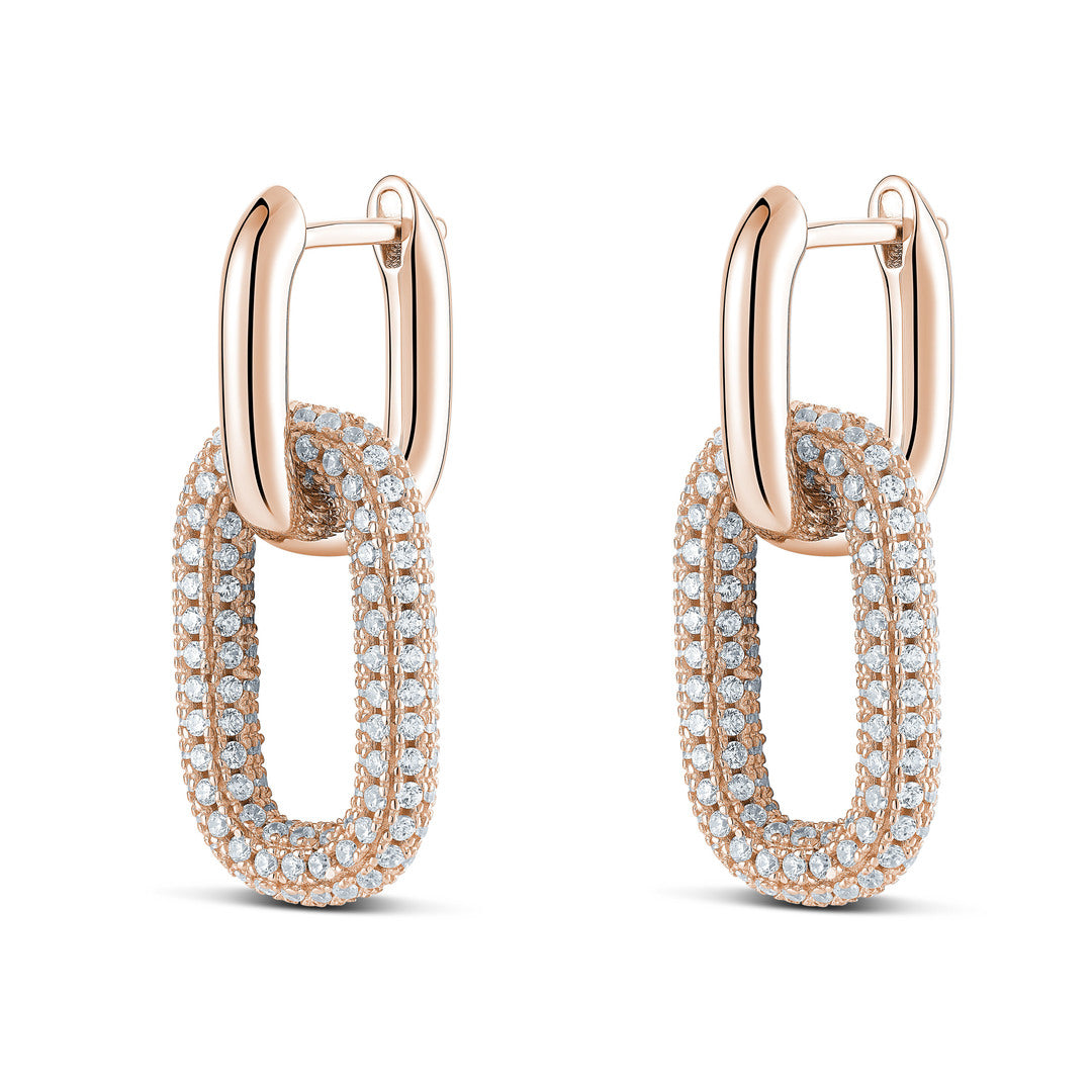 paperclip earrings gold