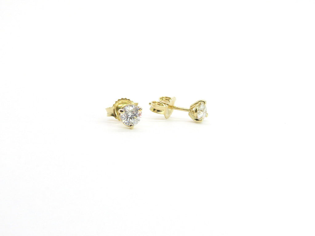 14k White Gold Diamond Studs – Liberal Jewellery
