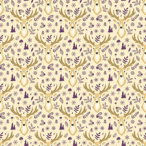 gold deer winter pattern