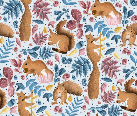 red squirrel surface pattern design