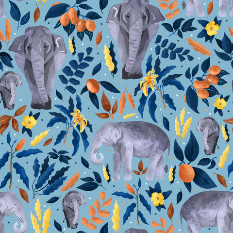 asian elephant pattern design