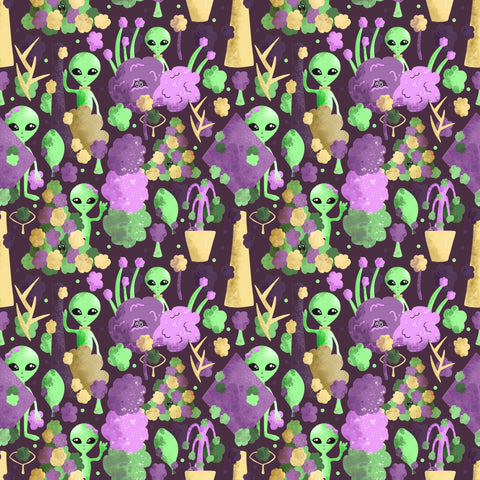 alien hide and seek surface pattern design spoonflower collection