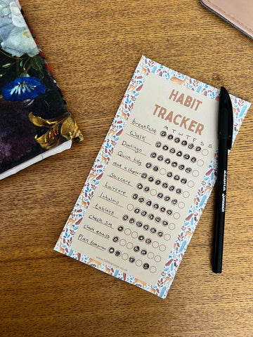 self care habit tracker for help reducing stress