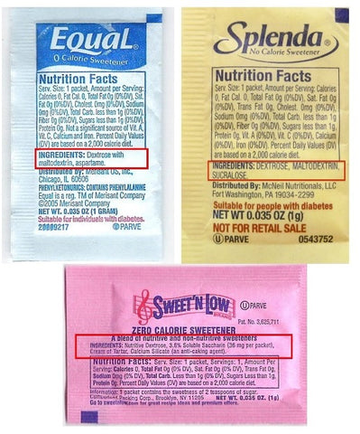 Equal Splenda Sweet & Low