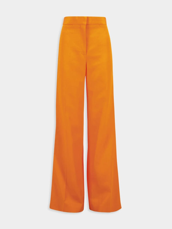 Stella McCartney Silk Trousers in Orange