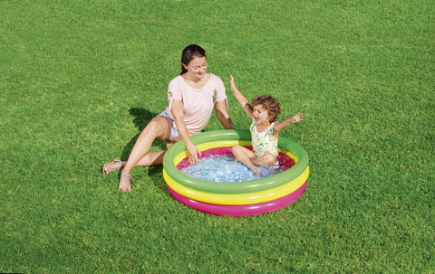 RainbowBabyPool : Piscine Gonflable et Confortable pour enfant  magsin de jouet livraison maroc kidcado