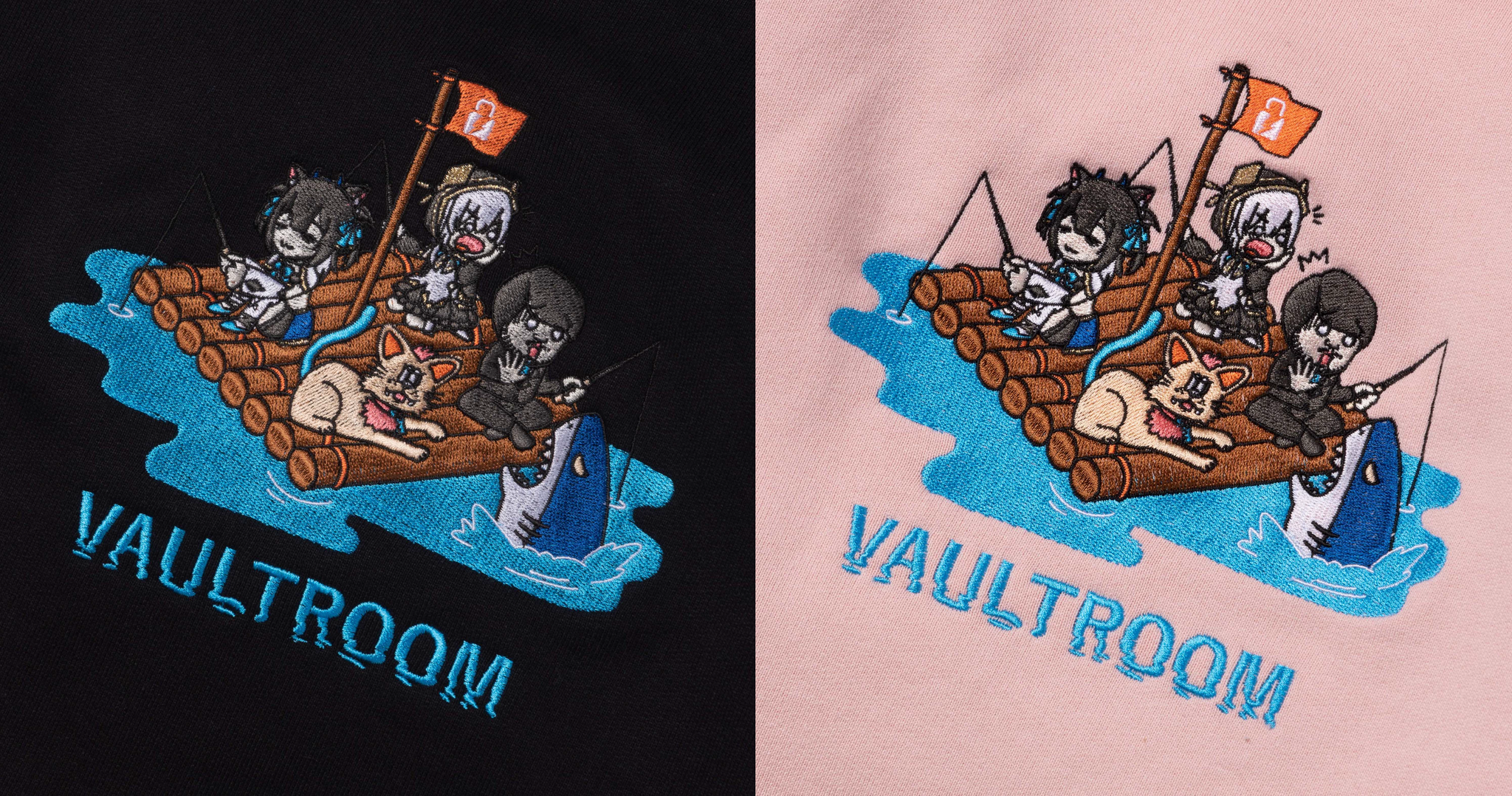 vaultroom FISHING TEE / BLK