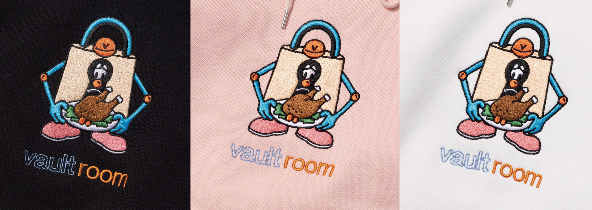 【M】vaultroom 兎田ぺこら VR×PEKORA HOODIE/BLKカラーブラック