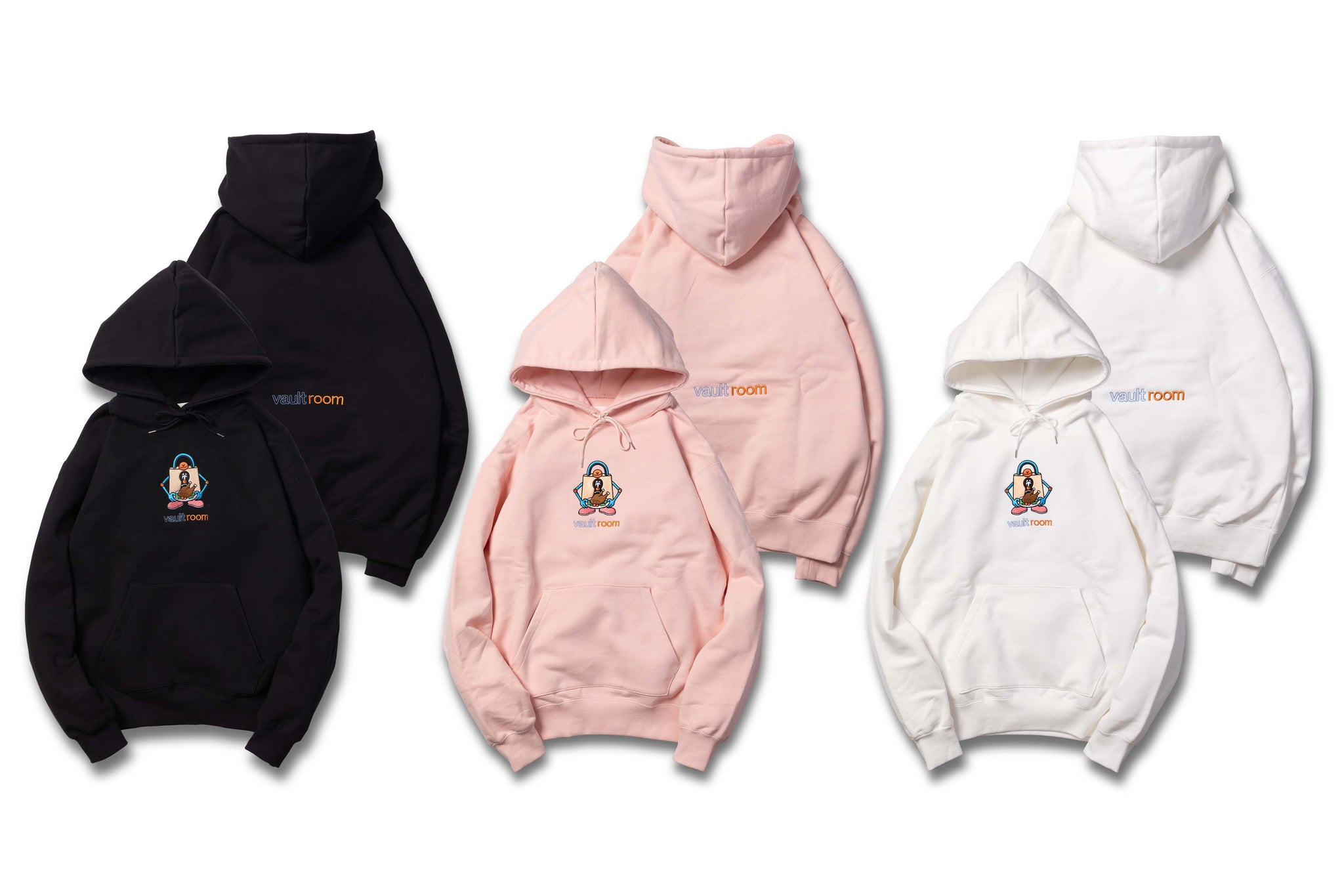 袖丈長袖VaultRoom × PEKORA HOODIE / PINK XLサイズ - パーカー