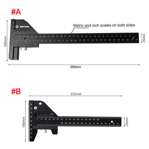 Esquadro em T deslizante multifuncional de alumínio - MULTI GAUGE