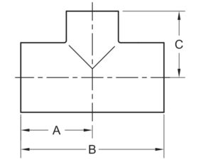 Polished Short Reducing Short Weld Tee (7RWWW)