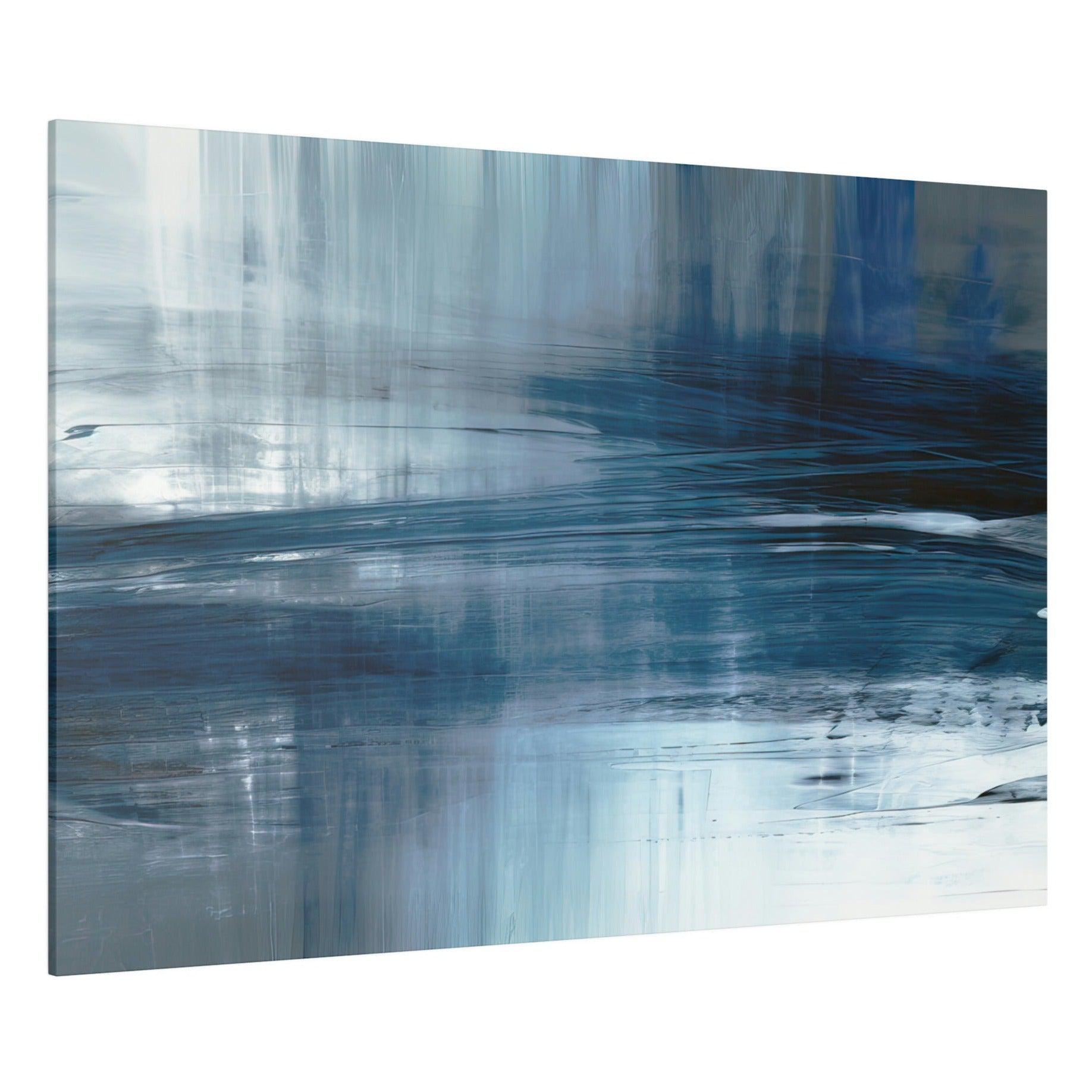 Blue and Grey Wall Art 4- Abstract Picture Canvas Print Wall Painting ...