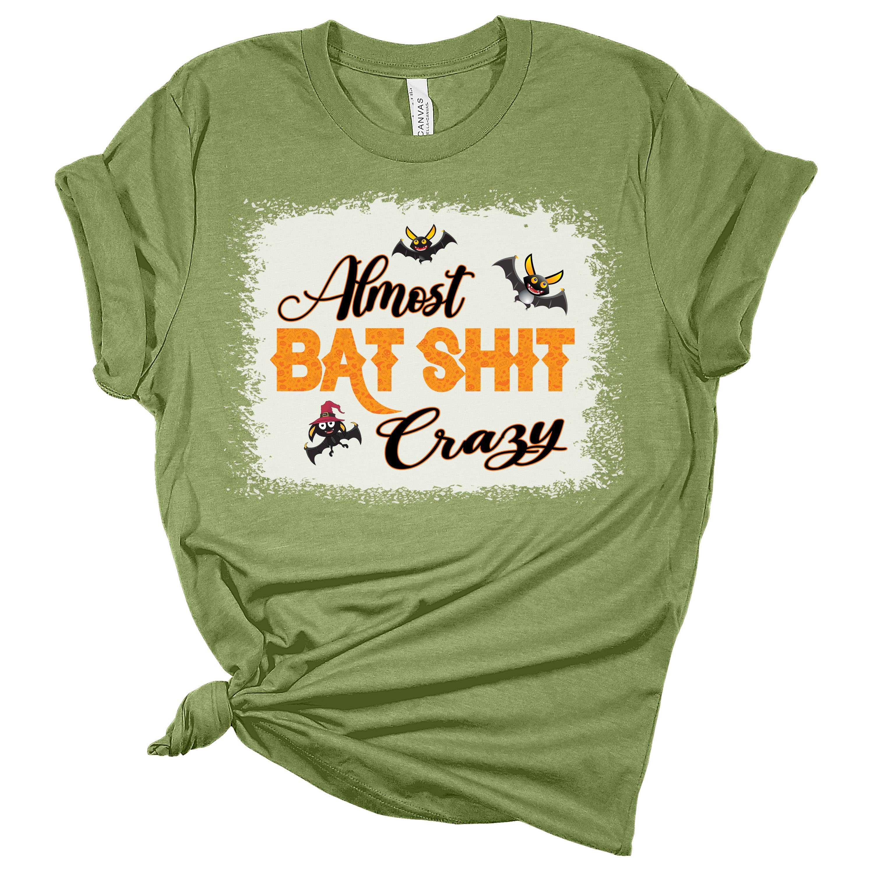 brændstof Tidsserier grad Almost Bat Crazy Women's Graphic Print Bella Halloween T-Shirt – GyftWear