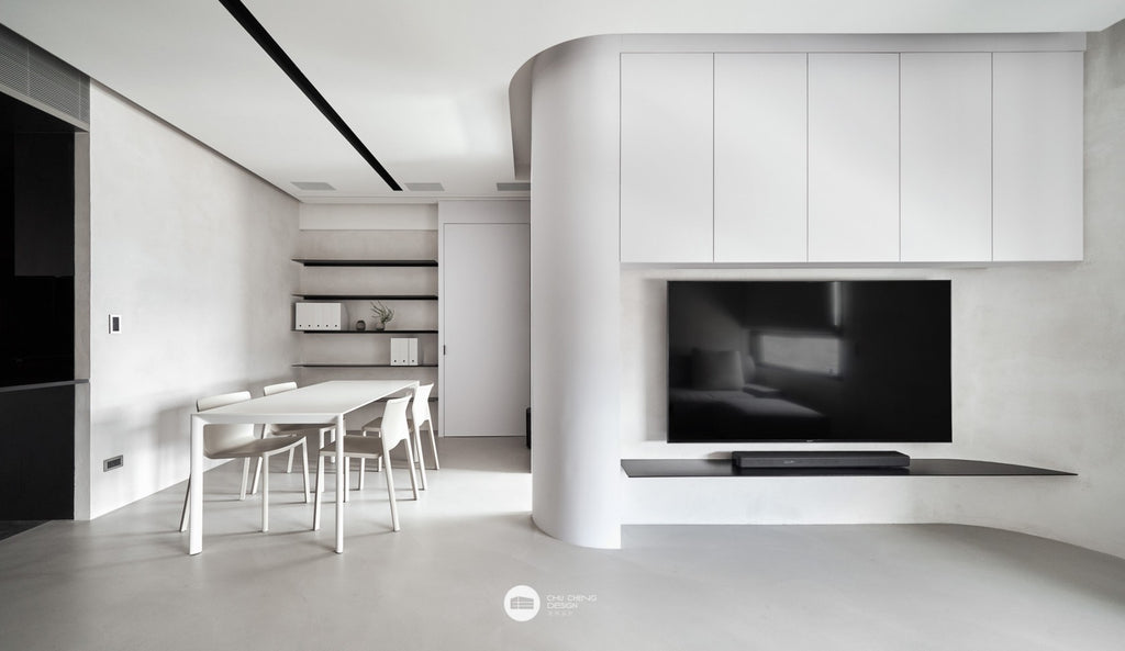 極簡客廳裝潢風格特色:減少屏蔽創造空間