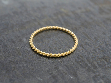 Stackable Gold Rope Ring