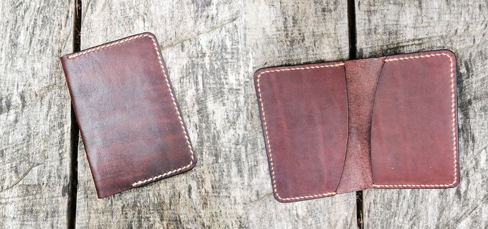 DIY leather card holder