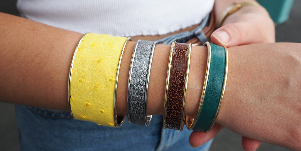 leather bangle bracelet