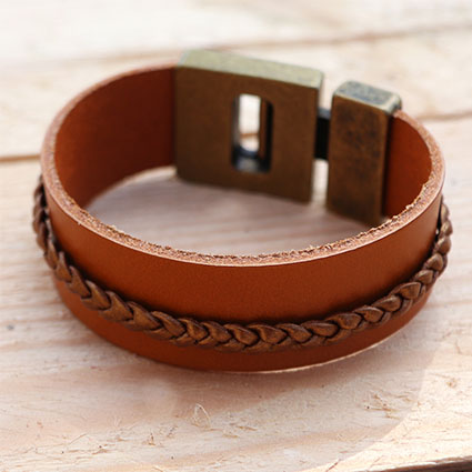 DIY leather bracelet