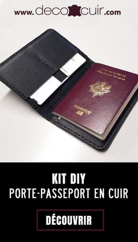 DIY leather passport holder
